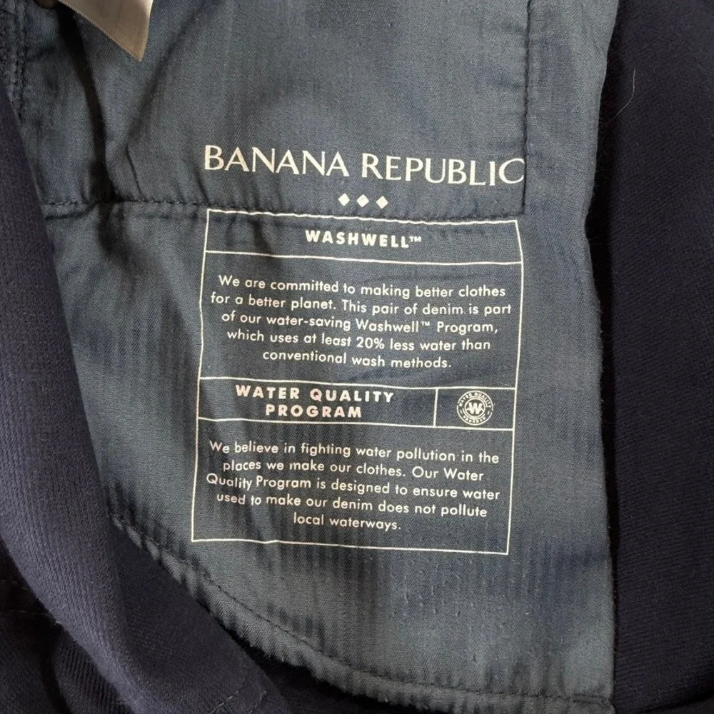 Banana Republic Travel Jean Athletic Fit Blue Heather Mens 35x30 Washwell